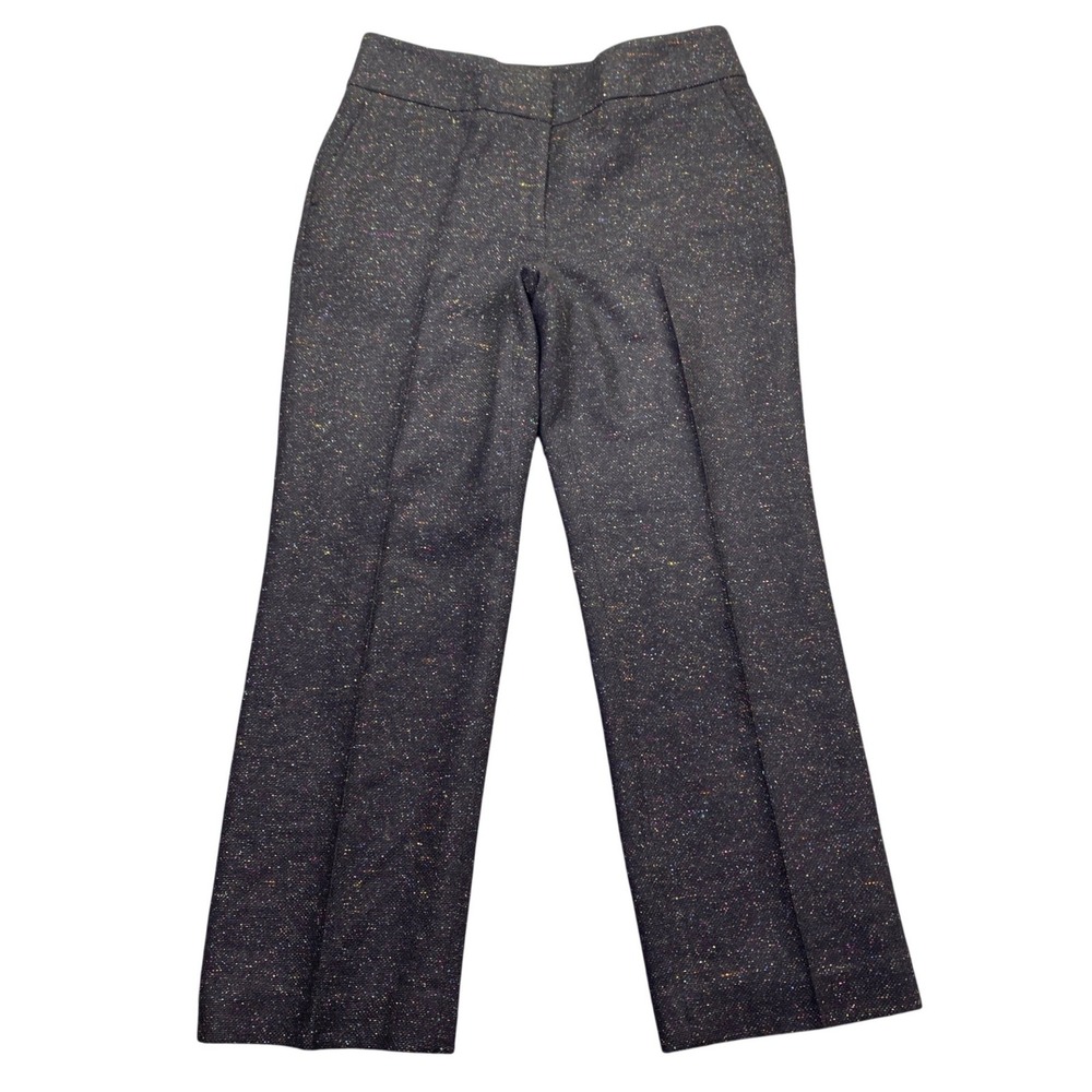 Talbots Petites Heritage Rainbow Tweed Wool Blend Pants Sz 6P Dark Academia NEW